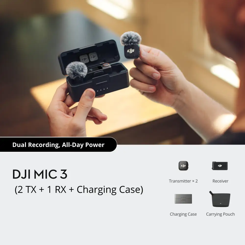 DJI Mic 3 (2TX + 1RX + Charging Case) - Image 3