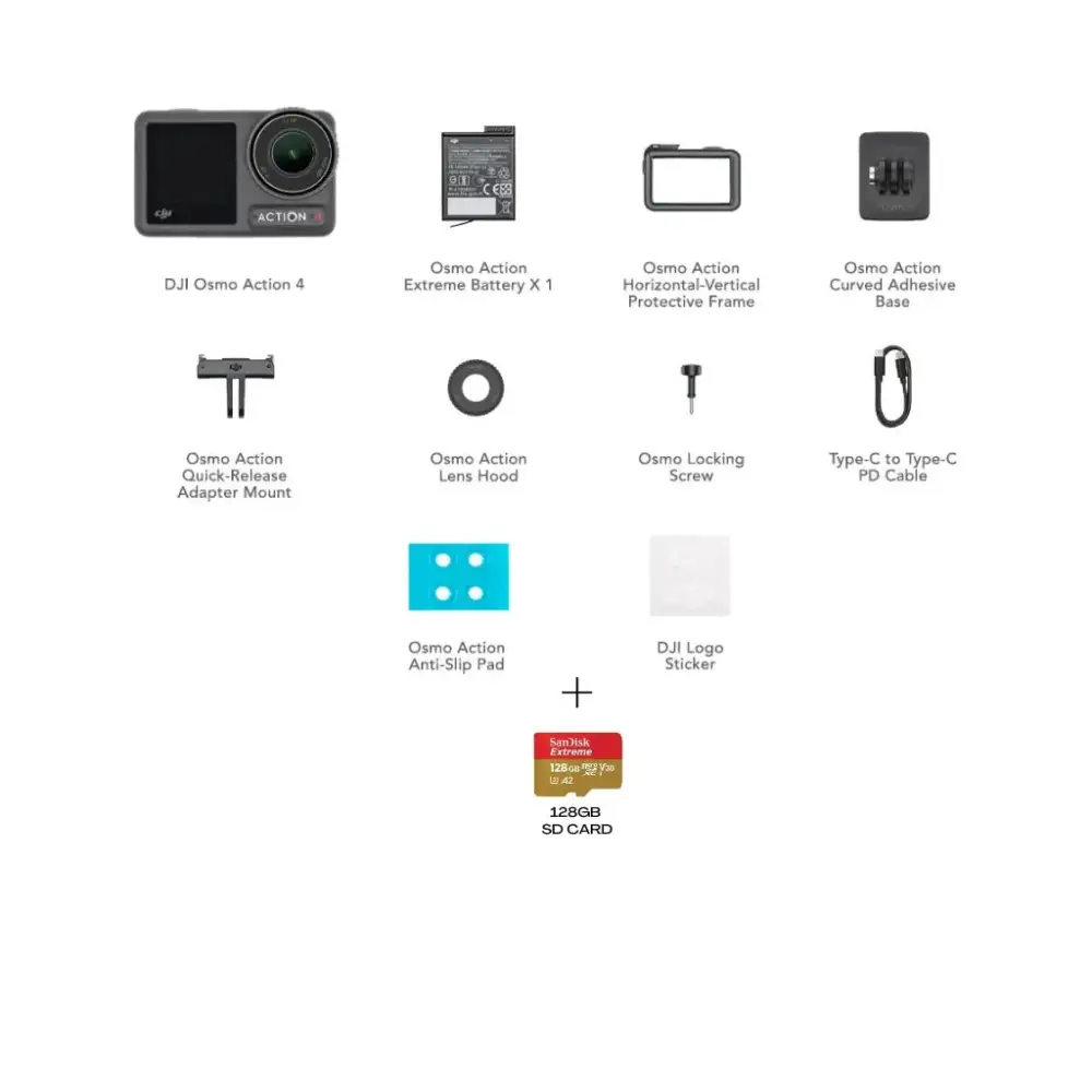 DJI Osmo Action 4 Standard & Adventure Combo + 64/128GB Micro SD Card - Image 5
