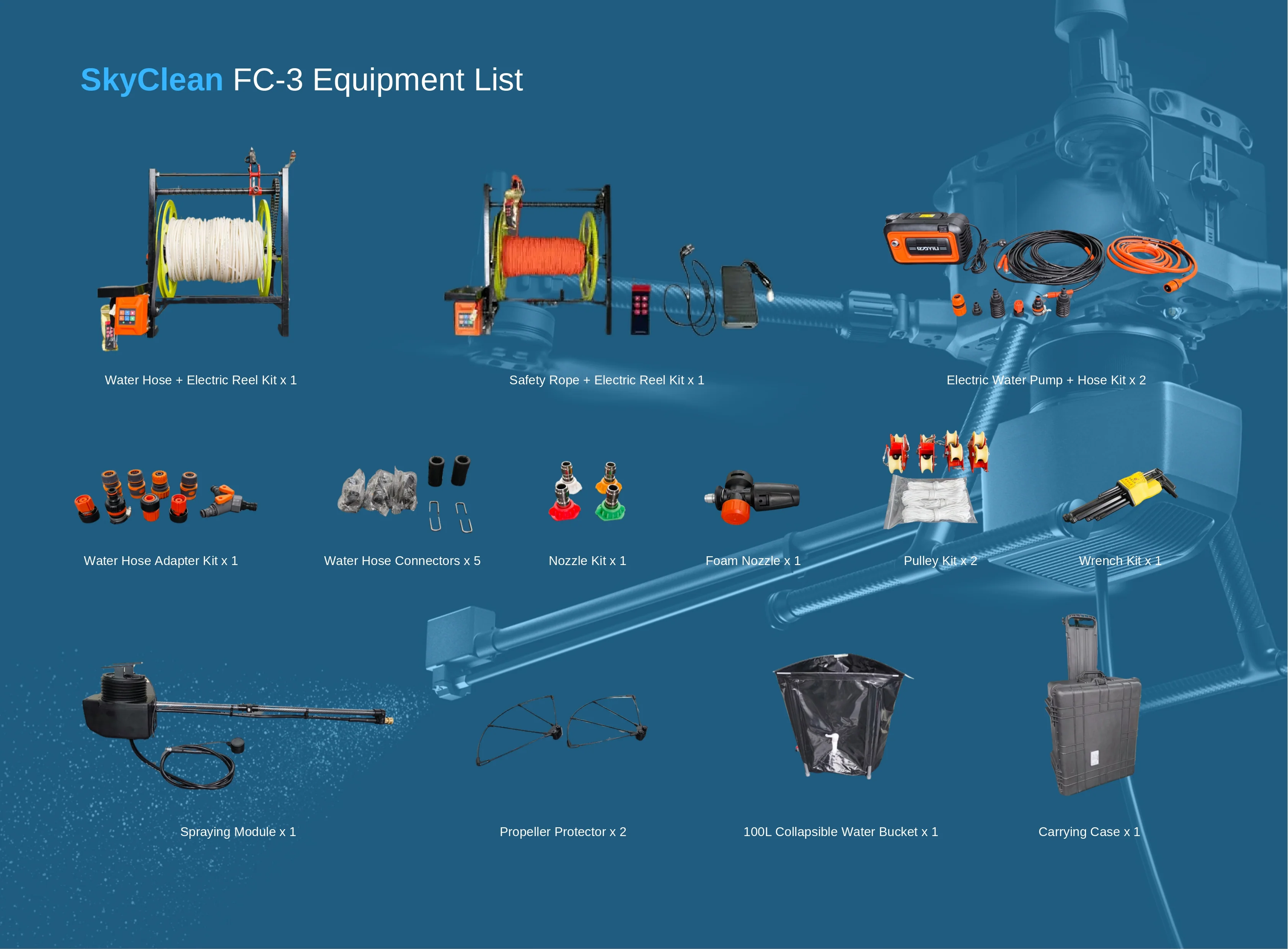 SkyClean FC-3 Aerial Flexible Tethered Cleaning System for DJI Matrice 300/350 - Image 7